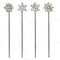 Snowflake Stirrers - Silver Plated - Pack of 4