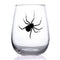 Stemless Wine / Cocktail Glass - Spider Design - 17oz