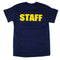 Staff T-Shirt - Printed on Front/Back - Navy Blue/Yellow