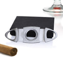 Stainless Steel Double Blade Guillotine Cigar Cutter 