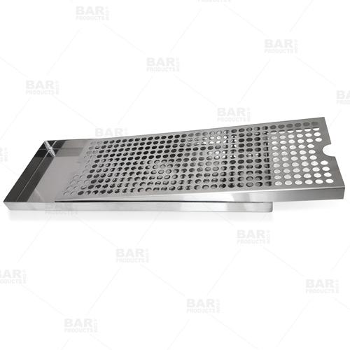 BarConic® Stainless Steel Drip Tray - Holes - 16" x 6"
