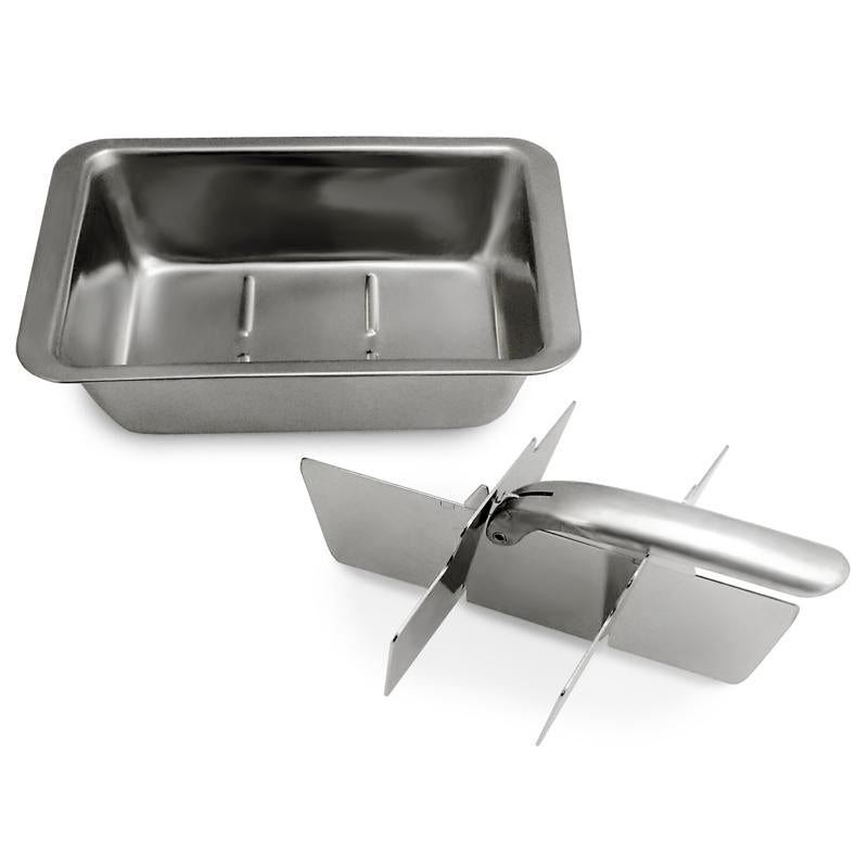 Large Stainless Steel Ice Cube Tray - Retro Style