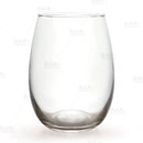Wine Flight with Walnut Finish and Chalk Strip - Includes 12oz. Stemless Wine Glasses