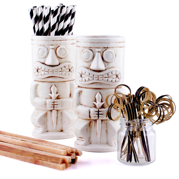 Tiki God Glass & on sale Bar Set