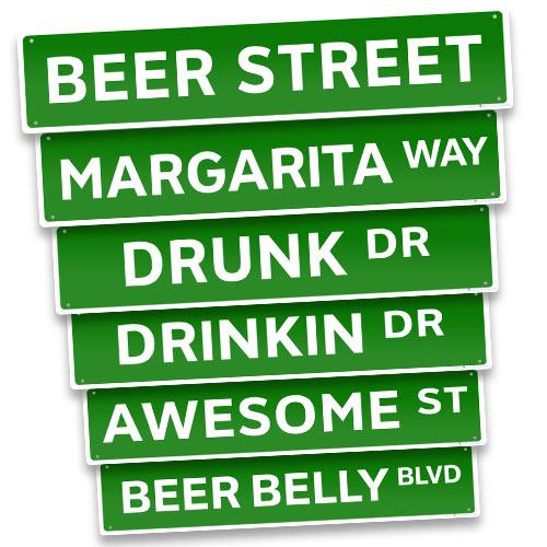 Street Sign Kolorcoat Metal Bar Sign