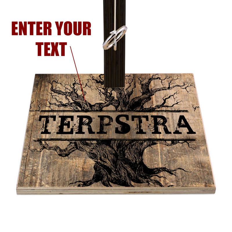 CUSTOMIZABLE Large Tabletop Ring Toss Game - Rustic Tree – Bar Supplies