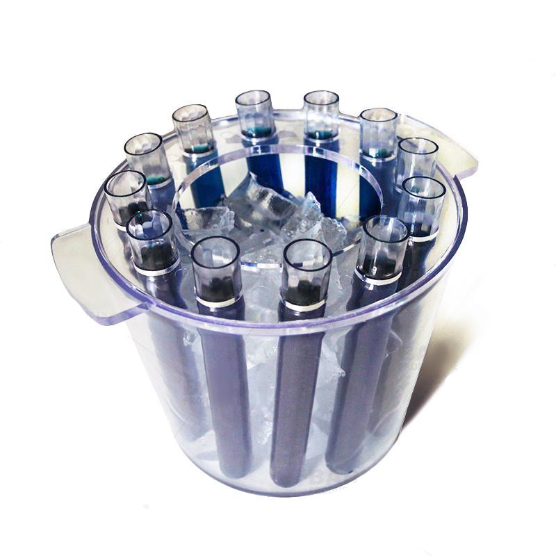 ice bucket with test tube shooters