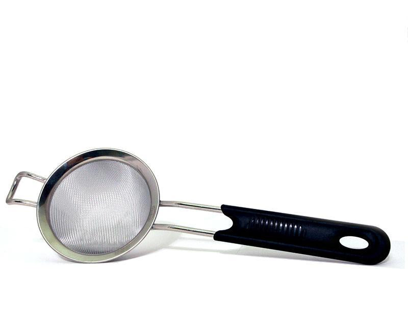 Fine Mesh Strainer with Rim Rest and Comfort Grip - 4 Inch