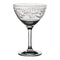 Vintage Martini Cocktail Glass - Dots and Lace Etched