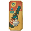 Vintage Soda - Wall Mounted Wood Plaque Bottle Opener