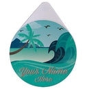 ADD YOUR NAME - Custom Glass Rimmer Lid - Vintage Surf