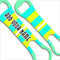 ADD YOUR NAME V-Rod® Bottle Opener - Bright Stripes - Blue/Yellow