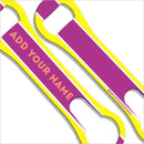 ADD YOUR NAME V-Rod® Bottle Opener - Color Block - Yellow/Pink