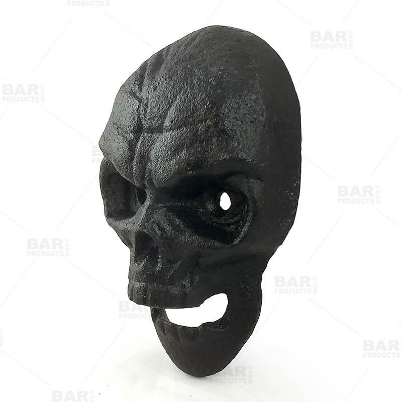 BarConic® Wall Mounted Bottle Opener - Skull - Black