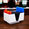 3 COMPARTMENT NAPKIN BAR CADDY - WHITE AND CLEAR