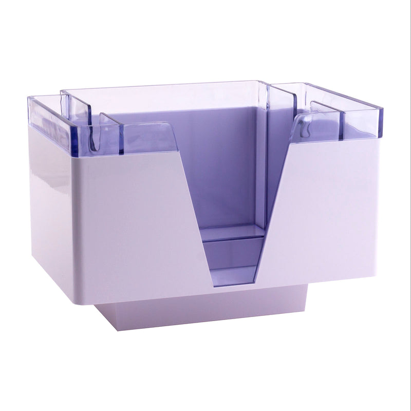 3 COMPARTMENT NAPKIN BAR CADDY - WHITE AND CLEAR
