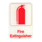 Fire Extinguisher - Red on White Sign - 6"x9"