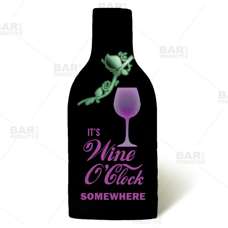 Wine O' Clock Wine Bottle Cooler with Strap