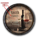 Whiskey Wood Barrel Top Clock – Free Wine Tasting