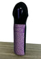 CUSTOMIZABLE Wine Bottle Tote w/ Black Handle - Crackle Pattern (Color Options)