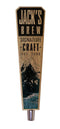 Custom Oak Wood Beer Tap Handles - Flared Shape - Mountain Brew - 10 inch