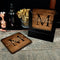 Customizable Wooden Square Coasters - Monogram - Set of 4