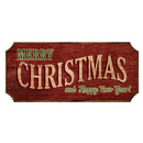Merry Christmas Red Vintage Wooden Christmas Sign