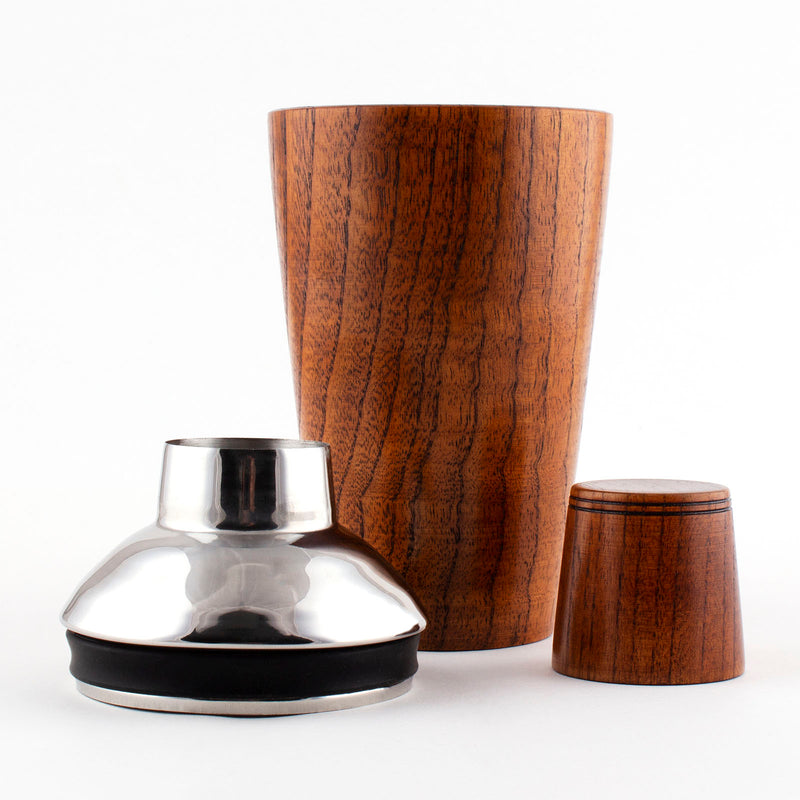 17 Ounce - Solid Wood 3 Piece Cocktail Shaker