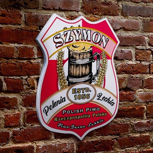 CUSTOMIZABLE Wood Shield Plaque - Heritage Beer Tavern Sign - Many Options Available - Two Sizes