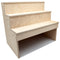 Wood Under Storage Liquor Shelves - 3 Tier - Natural - Angle View Empty