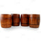 Wood Barrel Shots - 2 Oz - Set of 4