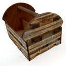 Rustic Wood Planks Wooden Condiment Caddy w/ Handle