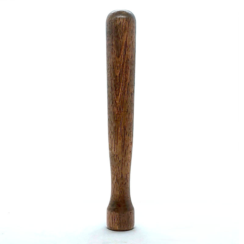 Flat Head Muddler - Walnut Stained Wood - 8 inch