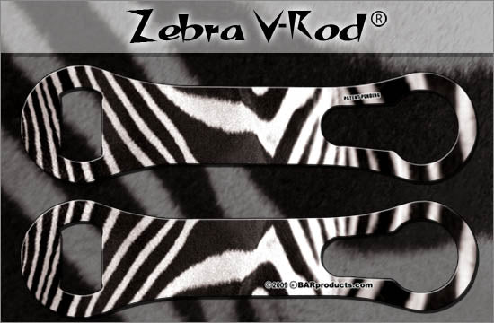 Kolorcoat V-Rod Bottle Opener - Zebra Print