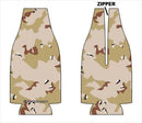 Zipper Style Bottle Coozie - Camo Desert