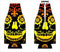 Zipper Style Bottle Coozie -Pretty Skull Layout